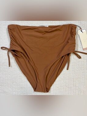 Calia/ High-Waist Brown Women's Swim Bottoms, NWT